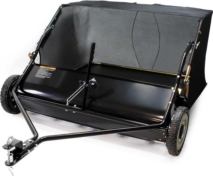 Wiltec Lawn sweeper with 118 cm sweeping width Leaf collector 415 litre ride-on mower