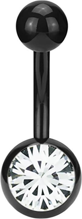 Immagine prodotto Star Piercing Banane Absolute Black mit Swarovski Kristallkugel silber (senza ottone, Acciaio chirurgico 316L)