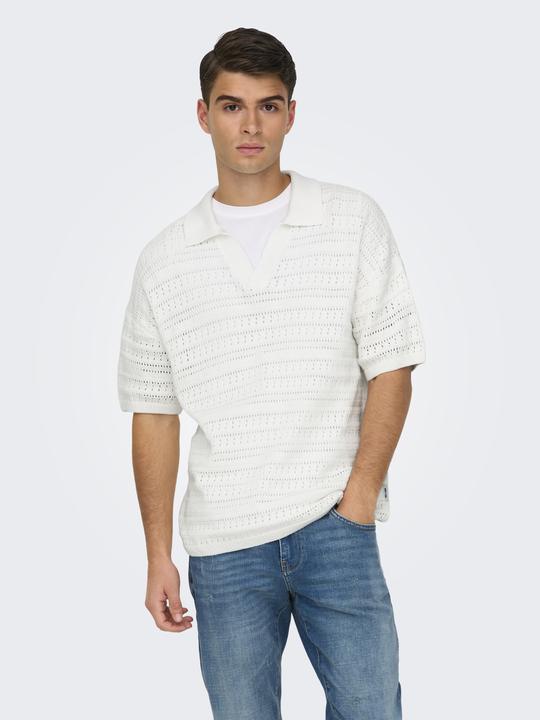 Actual product image Only & Sons Onsgrayson Ds 5 Chochet Polo Knit (L)
