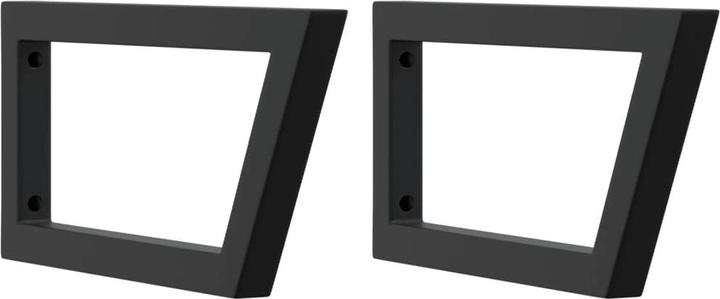 Actual product image VidaXL Washbasin top Shelf support Wall bracket Wooden top Steel solid wood