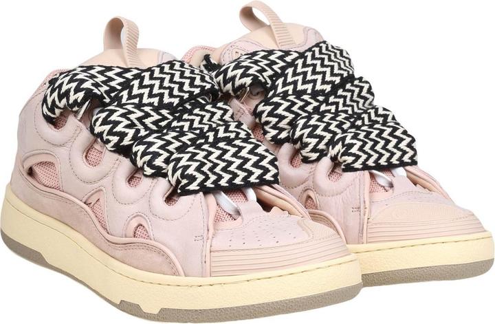 Produktbild Lanvin curb sneakers in white and pink leather (36)