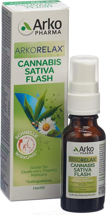Immagine prodotto Arkopharma Arkorelax Cannabis Sativa Flash Spray (1 Pezzo/i, Getto vaporizzato, 66 g)