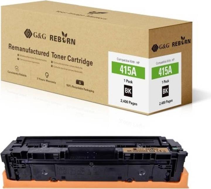 Actual product image G&G Toner replaces HP 415A Compatible Black 2400 pages Reborn remanufactured