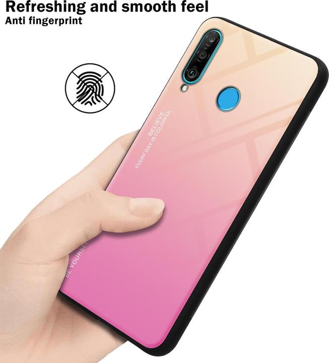 Actual product image Cadorabo TPU 2 colors glass cover (Huawei P30 Lite)