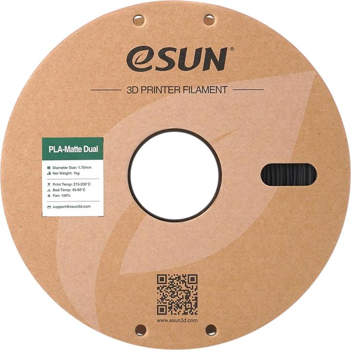 Actual product image eSUN PLA MATTE DUAL 1,75mm BLACK WHITE 1kg (PLA, 1.75 mm, 1000 g, Multicoloured)
