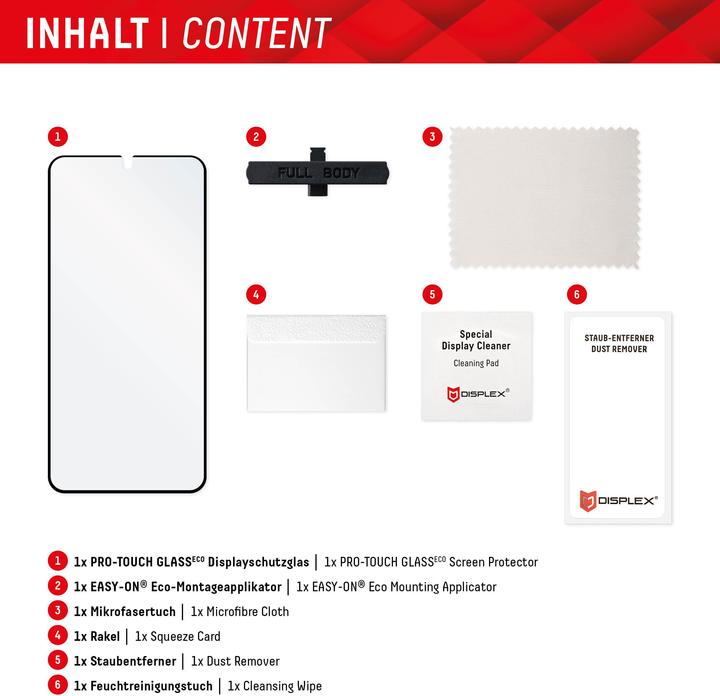 Productafbeelding Displex Pro Touch Eco Glass, Panzerglas (1 Stuk, Samsung Galaxy S22 5G, Samsung Galaxy S23)