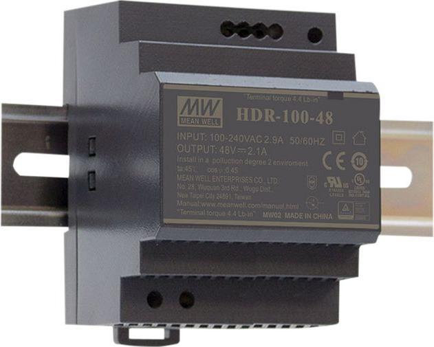 Actual product image MeanWell Ultra Slim Step Shape PSU, 97.5 W, 15Vdc