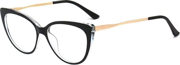 Produktbild Techsuit - Anti-Blue Light Glasses Reflex Metal (F5018-C72) - Cat Eye - Dark Black