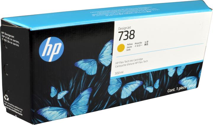 Actual product image HP 738 300-ml Yellow DesignJet Ink Cartridge (Y)
