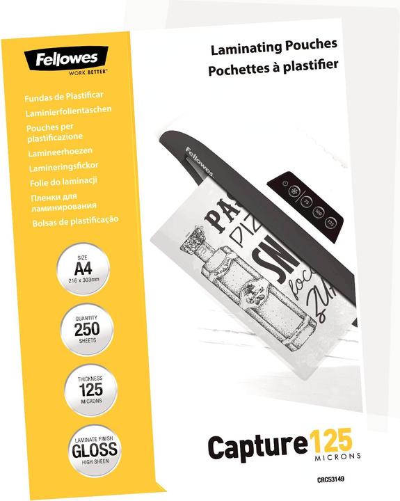 Immagine prodotto Fellowes Catturare 125 (A4, 250 Pezzo/i, 125 µm)