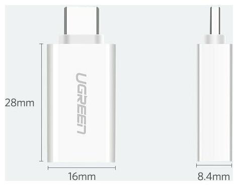 Actual product image Ugreen USB-C 3.1 to USB-A 3.0 Jack Adapter (USB-A, 28 cm)