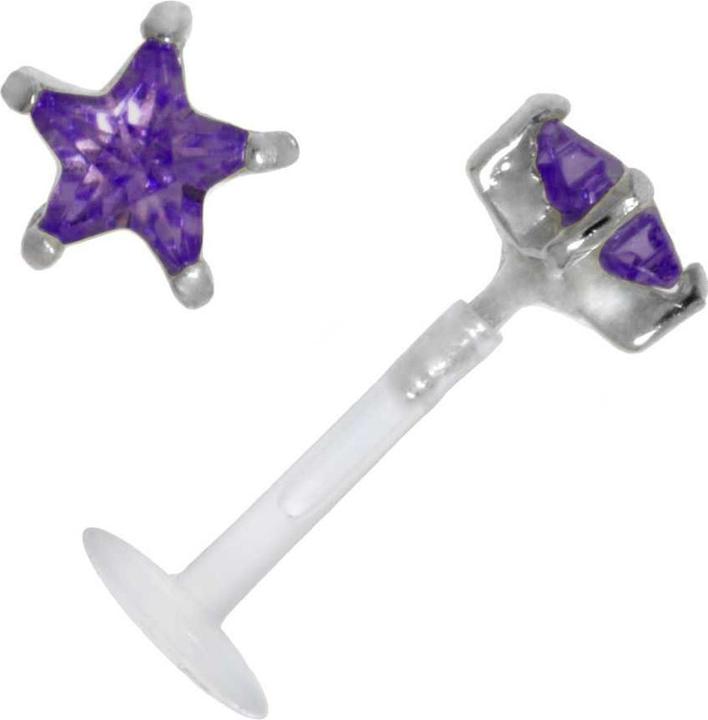 Produktbild Bijouteria Piercing für Lippe/Tragus (Silber 925, Zirkonia, Bioplast)