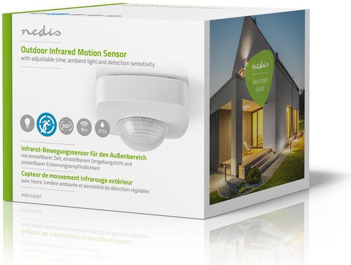 Produktbild Nedis Bewegungsmelder - Aussenbereich - Dreidrahtinstallation - IP54 - wetterfest - Anpassbare Einste (8 m)