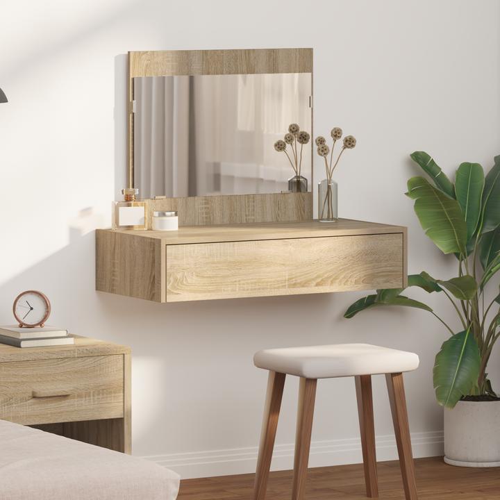 Image du produit VidaXL Coiffeuse murale Chêne Sonoma 83x40x70 cm