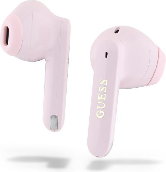 Produktbild Guess Kabellose Kopfhörer Elongated Metallic ENC TWS Bluetooth Headset - Rosa (ANC, 26 h, Kabellos)