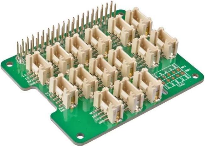 Actual product image Seeed Studio 103030275 - Grove Base HAT with 13 Grove Module Connectors