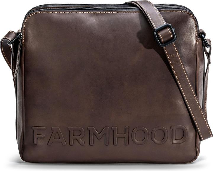 Farmhood Nashville XL Umhängetasche 2 Fächer Leder 29 cm