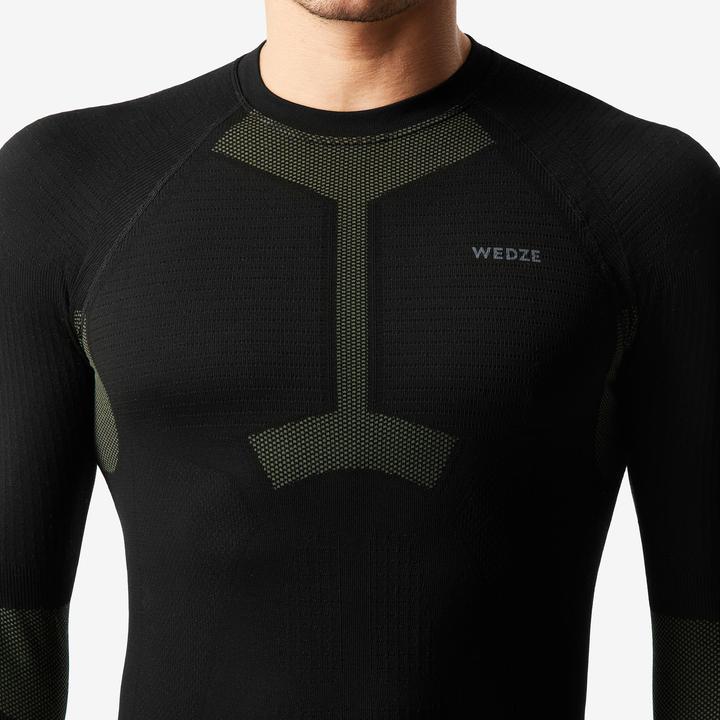 Image du produit Wedze Sous-vêtements de ski fonctionnels homme Seamless - BL500 I-Soft noir/khaki (L)