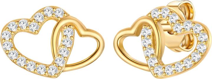 Rafaela Donata Damen Herz Sterling Silber Zirkonia Gelbgold - 33730 (Sterling Silber)