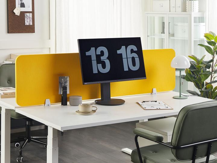 Immagine prodotto Beliani Divisorio per scrivania giallo senape 130 x 40 cm WALLY