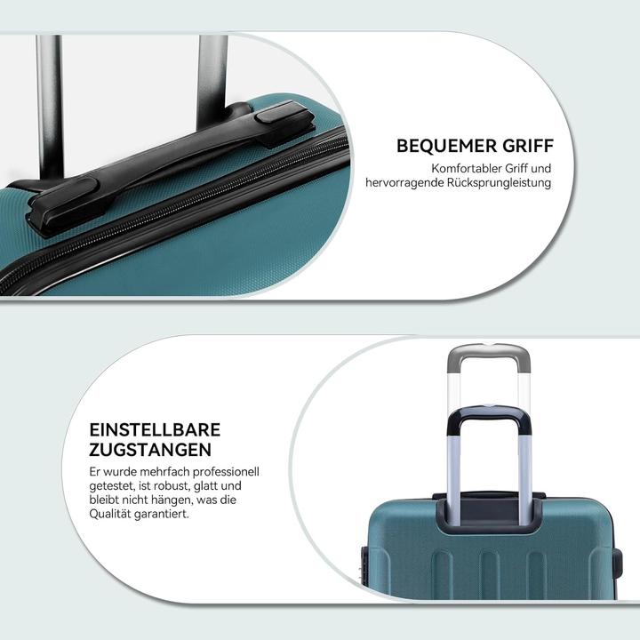 Actual product image Beibye 3-teiliges Hartschalenkoffer-Set (Hand luggage (up to 50 litres), M (50 - 90l), L (90 - 115l))