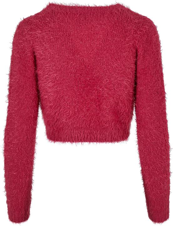 Actual product image Urban Classics Ladies Tied Cropped Feather Cardigan - 117653 (XL)