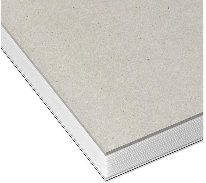 Actual product image Oxford International A4+ Card Cover Stapled Notepad 5mm Squares 160 Pages Grey SCRIBZEE Compatible (A4, Checked, Hardcover)