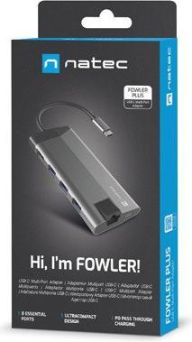 Produktbild Genesis NATEC multiport Fowler Plus USB-C (USB-C, 4 Ports)