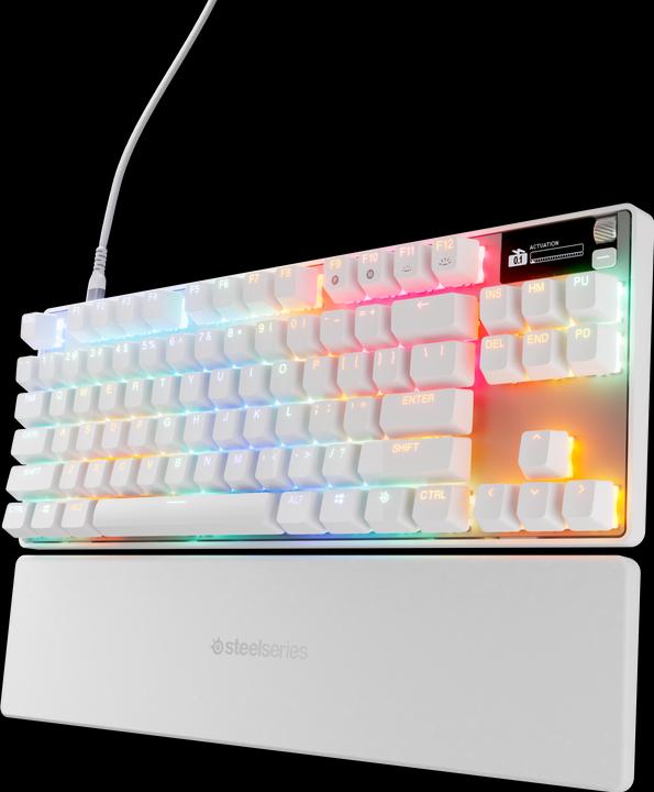 Actual product image SteelSeries Apex Pro TKL Gen 3 Weiss DE (DE, Cable, Wireless)