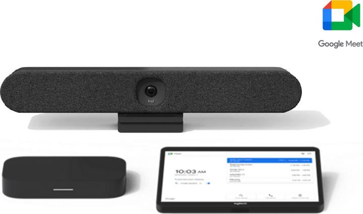 Logitech Huddle Room with TAP+Rally Bar Huddle for Google Meet