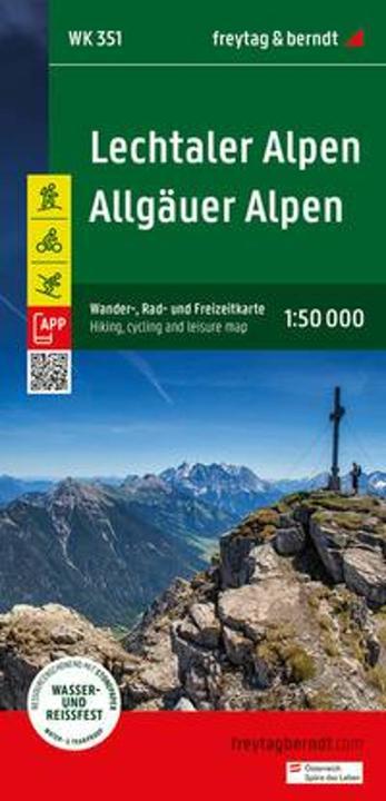 Produktbild Lechtaler Alpen - Allgäuer Alpen, Wander-, Rad- und Freizeitkarte 1:50.000, freytag & berndt, WK