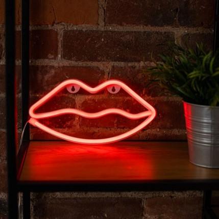 Immagine prodotto Forever Light Luce LED al neon LIPS rosso Pipistrello + USB FLNEO8 (2 cm)
