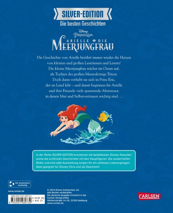 Produktbild Disney Silver-Edition: Das grosse Buch mit den besten Geschichten - Arielle (Deutsch, Walt Disney, 2023)