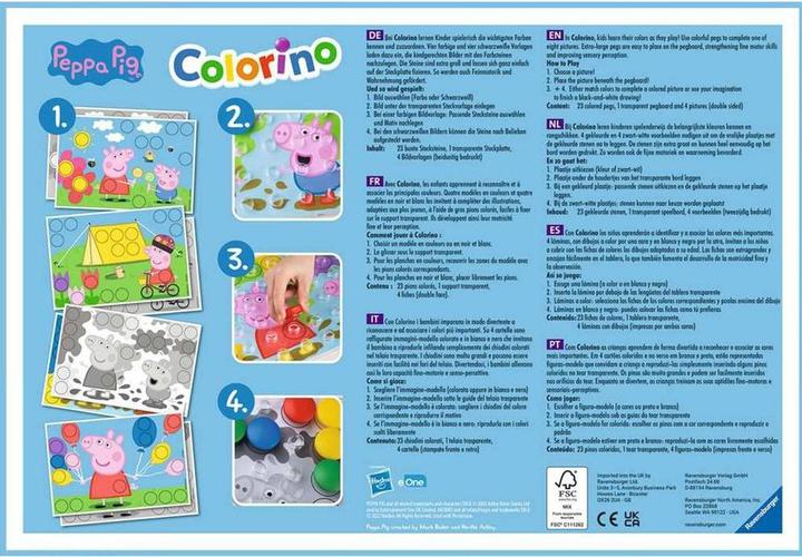 Produktbild Ravensburger Peppa Pig Colorino Kinderspiel (Deutsch, Spanisch, Französisch, Niederländisch, Italienisch, Portugiesisch, Englisch)