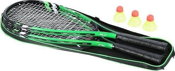 Actual product image Nils Rinkinys for crossminton NRS001 2 rackets + shuttlecocks + žalias case