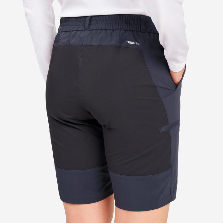 Produktbild Tribord Shorts Segeln Damen wasserdicht 500 dunkelgrau (30)