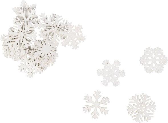 Produktbild MICA Living Streudeko Schneeflocken - weiss - ca. 4 cm - 18 Stück