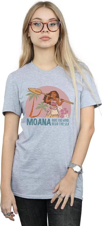 Actual product image Disney Womens/Ladies Moana Read The Sea Cotton Boyfriend T-Shirt (XL)