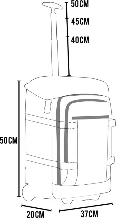 Immagine prodotto Normani Rucksack mit Trolleyfunktion 37 L und Regenüberzug (37 l, Bagaglio a mano (fino a 50 litri))