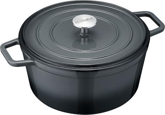 Actual product image Berndes Cocotte casserole B.IRON cast iron round 26 cm 5 litres sage green INDUCTION (26 cm, Casserole + Stewpot, Cast iron)