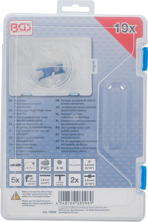 Produktbild BGS Scheiben-Wischwasserschlauch-Reparatursatz | 19-tlg.