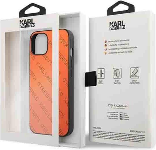 Produktbild Karl Lagerfeld Perforated Allover - Etui iPhone 13 (pomarańczowy) (Apple iPhone 14, Apple iPhone 13)