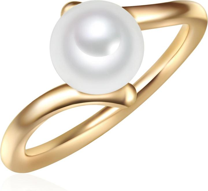 Actual product image Valero Pearls Ladies Sterling Silver Freshwater Cultured Pearl Yellow Gold - 11340 (64, 925 Silver)
