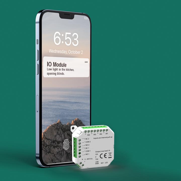 Actual product image Frient IO Module (Zigbee) (Switch actuator)