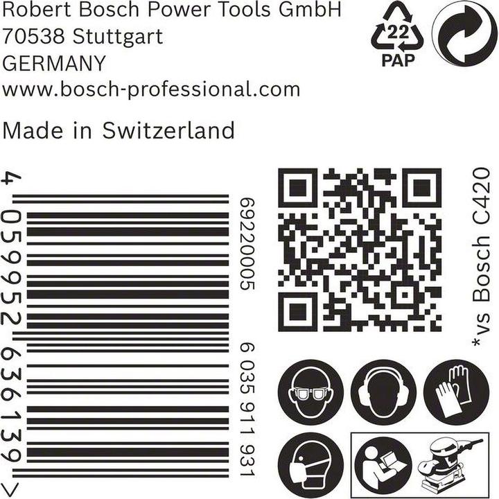 Actual product image Bosch Professional Zubehör Accessories 2608901663 Sanding paper for orbital sander grain 120 ( (120)