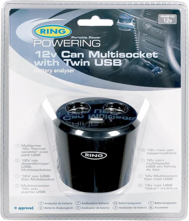 Produktbild Ring Verteiler Zigbuchse 2xUSB