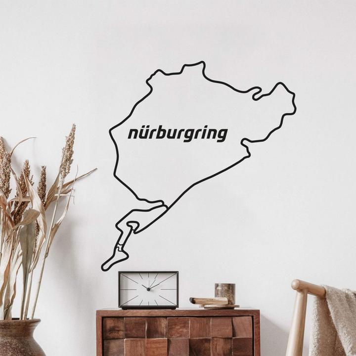 Image du produit Nürburgring Silhouette du parcours complète (37 x 40 cm)