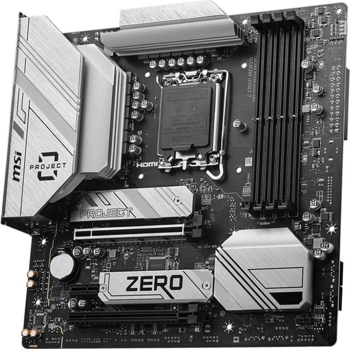 Produktbild MSI B760M PROJECT ZERO (LGA 1700, Intel B760, mATX)