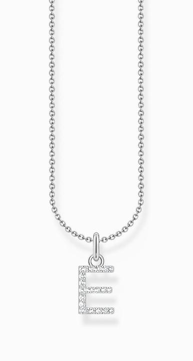 Produktbild Thomas Sabo Kette mit Buchstaben-Anhänger E Silber (925er Silber, 38 - 45 cm)