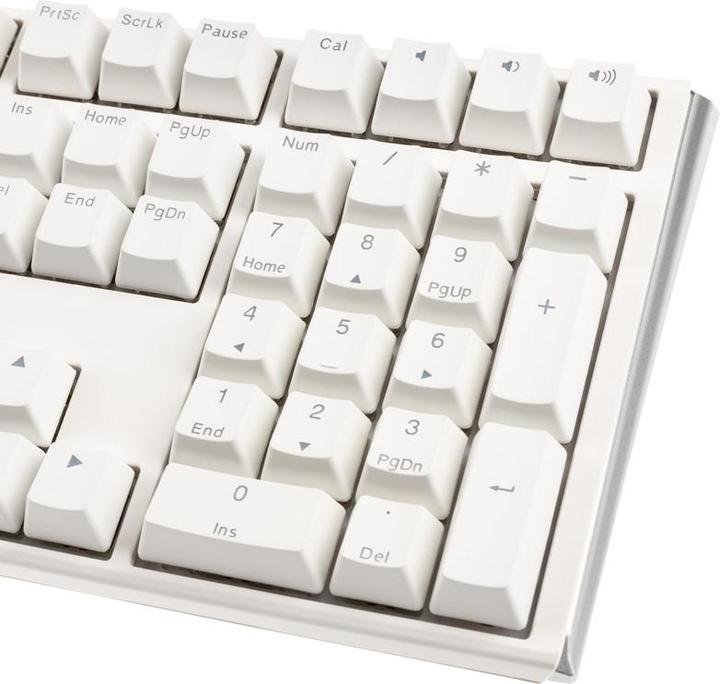 Produktbild Ducky One 3 Classic Pure White Gaming Tastatur, RGB LED - MX-Red (US) (US, Kabelgebunden)
